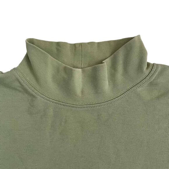 L.l. Bean Mock Neck Undershirt 100% Cotton Layering Piece Hiking Outdoor Layer - Picture 2 of 6
